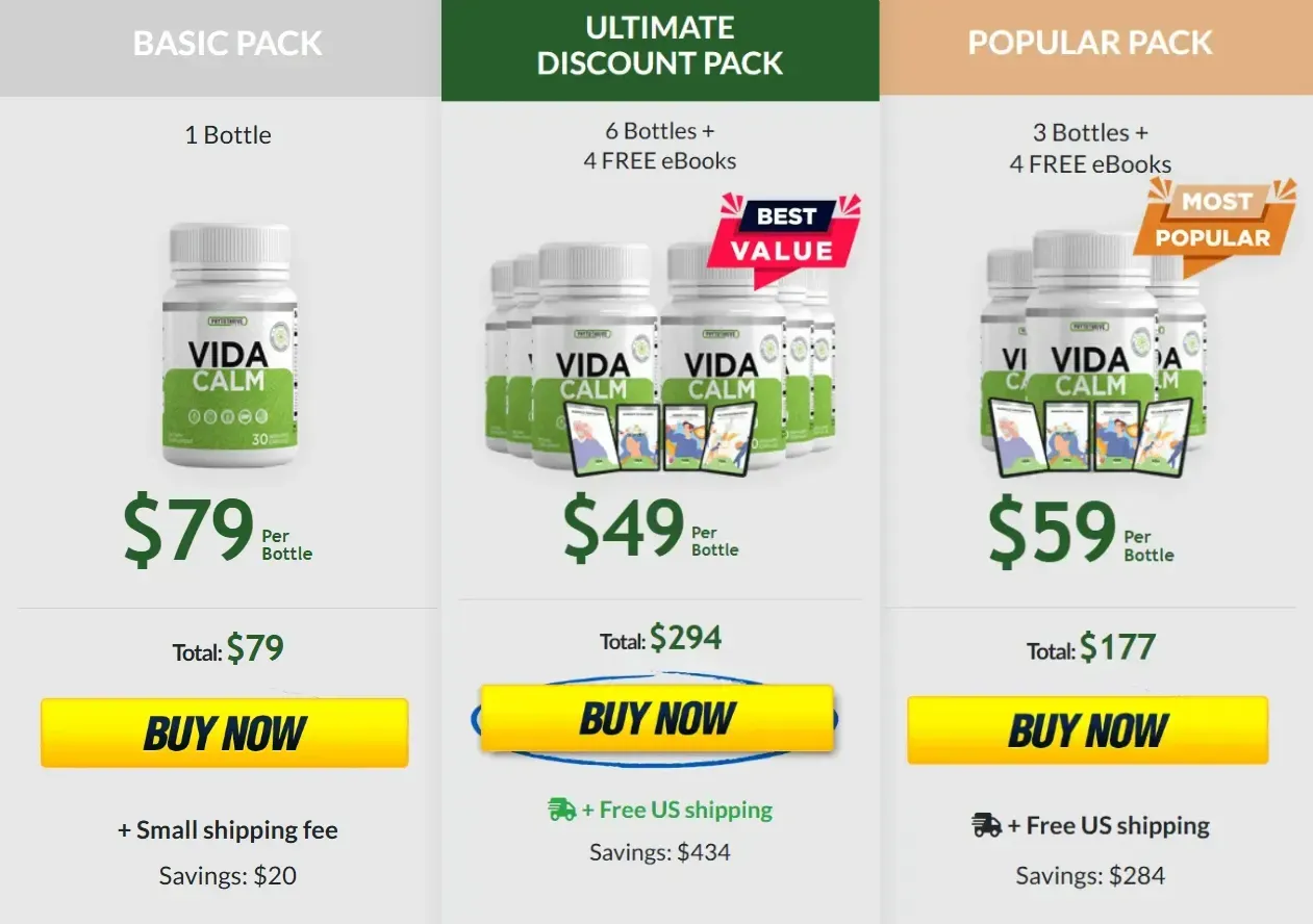 Vidacalm Pricing